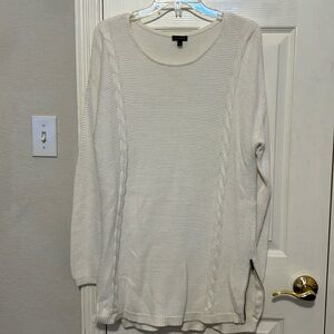 Talbots cream knit tunic